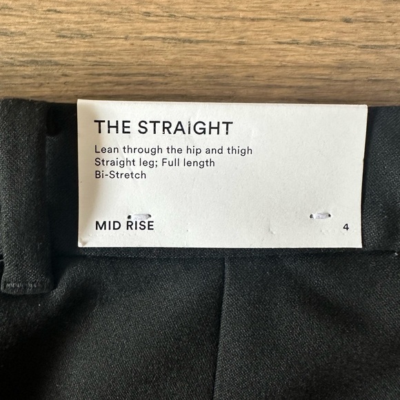 NEW Ann Taylor The Straight Mid Rise Black Trousers/Pants-Size 4 - Picture 3 of 9